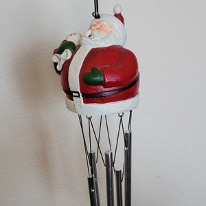 Jolly Old Saint Nick ~ Sant Claus Resin Windchime Christmas Holidays Decoration